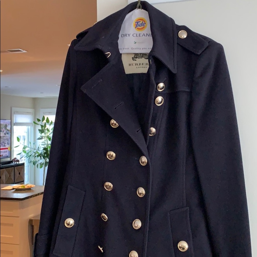Kate Middleton Navy Wool Burberry Coat orig $1700